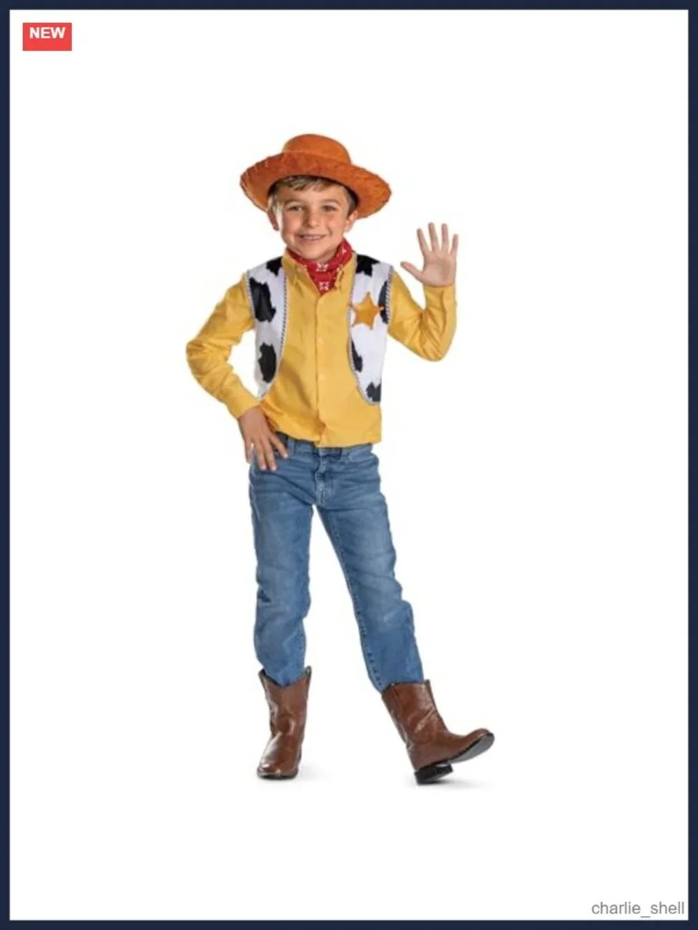 Disney Toy Story Woody Costume Accessory Kit 4-Piece Dress Up Set